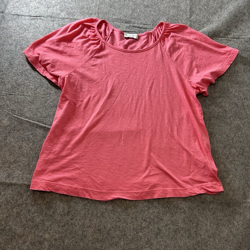 Michael Stars Top Womens Small Hot Pink Supima Cotton Tee Casual Made In USA